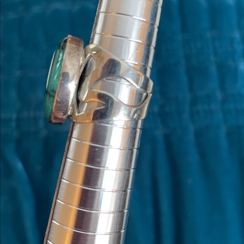 Turquoise Silver Ring - Picture 2 of 3